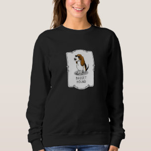 Cooler Basset Hound Hund und Sonnenbrille (Trikolo Sweatshirt