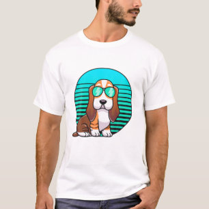 Cooler Basset Hound Kinder Jungen Vintager Hund Lo T-Shirt