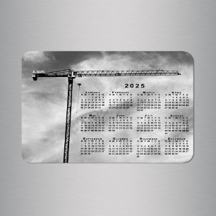Cooler Baukransektor Foto 2025 Kalender Magnet