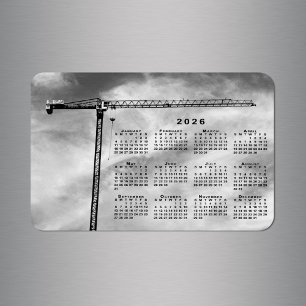 Cooler Baukransektor Foto 2026 Kalender Magnet