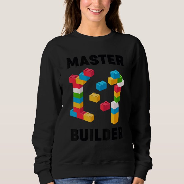 Cooler Baumeister Bausteine Männer Frauen Sweatshirt (Vorderseite)