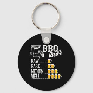 Cooler BBQ-Timer Raw Rare Medium Well Lustiger Bie Schlüsselanhänger