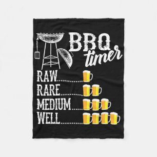 Cooler BBQ-Timer Roh Selten Mittel Gut Lustiger Bi Fleecedecke