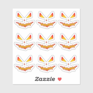 Cooler beängstigender Jack O'Lantern-Gesichtsaussc Aufkleber