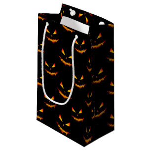 Cooler beängstigender Jack O'Lantern-Gesichtsaussc Kleine Geschenktüte