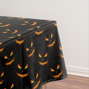 Cooler beängstigender Jack O'Lantern-Gesichtsaussc Tischdecke