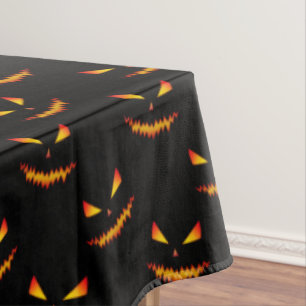 Cooler beängstigender Jack O'Lantern-Gesichtsaussc Tischdecke