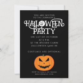 Cooler beängstigender Jack O'Lantern Halloween Einladung