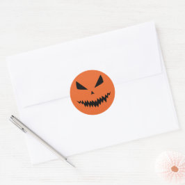 Cooler beängstigender Jack O'Lantern Halloween Runder Aufkleber