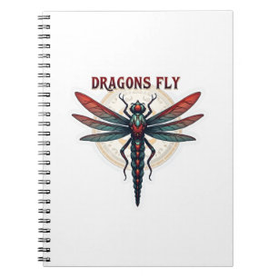 Cooler bearbeiteter Steampunk Libelle - Drachen fl Notizblock
