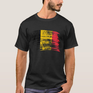 Cooler belgischer Flaggenentwurf T-Shirt