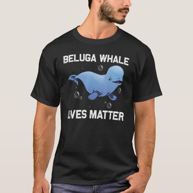 Cooler Beluga Whale für Männer Frauen Orkanwale Re T-Shirt (Vorderseite)