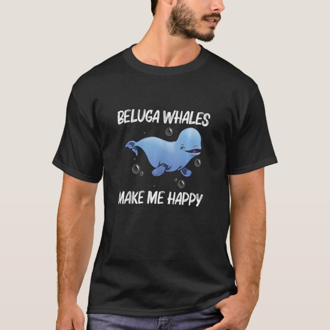 Cooler Beluga Whale für Männer Frauen Orkanwale Re T-Shirt (Vorderseite)