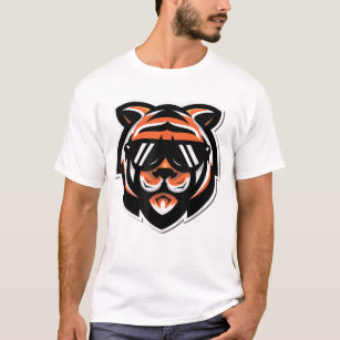 Cooler Bengalischer Tiger mit Sonnenbrille T-Shirt