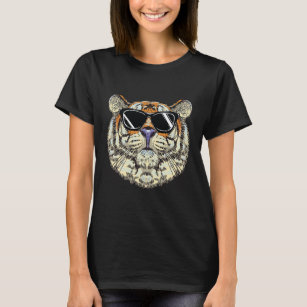 Cooler Bengalischer Tiger mit Sonnenbrille Tiger L T-Shirt