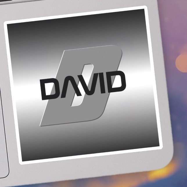 Cooler benutzerdefinierbarer Name und Monogramm Aufkleber (Von Creator hochgeladen)