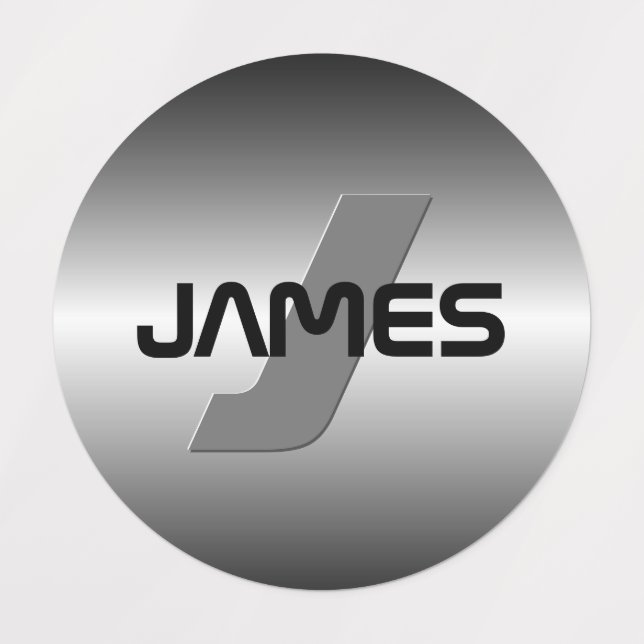 Cooler benutzerdefinierbarer Name und Monogramm Etiketten (Design 1)