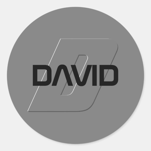 Cooler benutzerdefinierbarer Name und Monogramm Runder Aufkleber (Vorderseite)