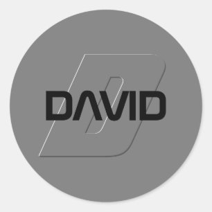 Cooler benutzerdefinierbarer Name und Monogramm Runder Aufkleber