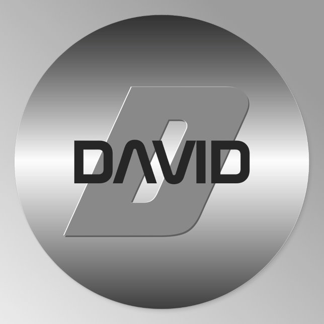 Cooler benutzerdefinierbarer Name und Monogramm Runder Aufkleber (Von Creator hochgeladen)