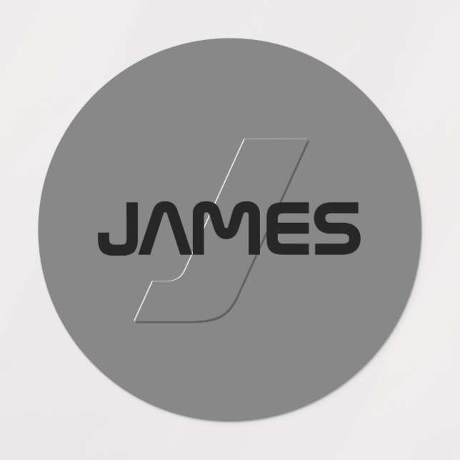 Cooler benutzerdefinierbarer Name und Monogramm-Ve Etiketten (Design 1)