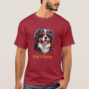 Cooler Berner Hund mit Sonnenbrille T-Shirt
