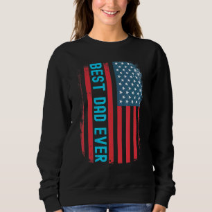 Cooler bester Vater je amerikanischer Flaggengrung Sweatshirt