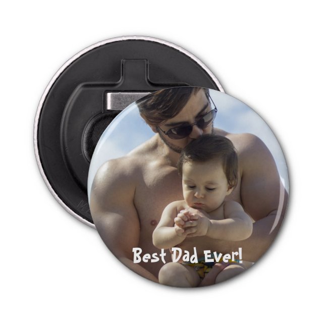 Cooler bester Vater je Foto Flaschenöffner (Vorderseite)