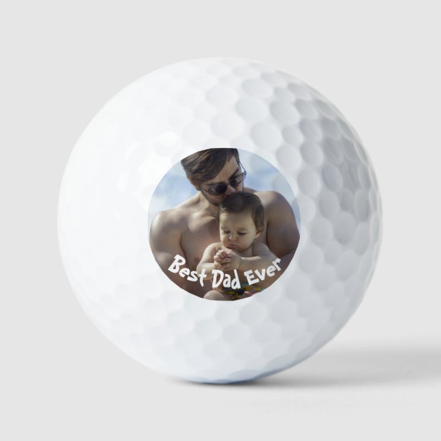 Cooler bester Vater je Foto Golfball (Vorderseite)