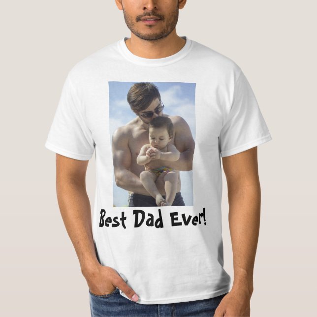 Cooler bester Vater je Foto Männer T-Shirt (Vorderseite)