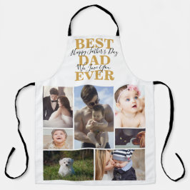 Cooler bester Vater je Vatertag Foto Collage Apro Schürze