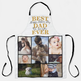 Cooler bester Vater je Vatertag Foto Collage Apro Schürze