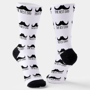 Cooler bester Vater schwarzer Schnurrbart Vatertag Socken