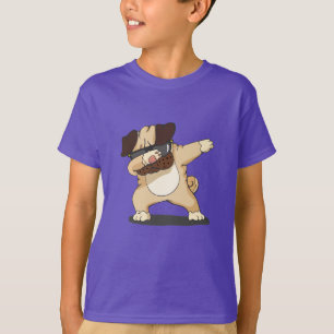 Cooler betupfender Mops mit Sonnenbrille-Shirt T-Shirt