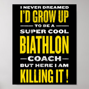 Cooler Biathlon Trainer Lugano Highlights Spaß Lug Poster