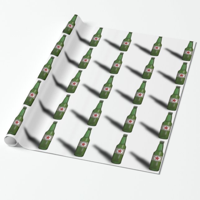 Cooler Bierflasche-Entwurf Geschenkpapier (Ungerollt)
