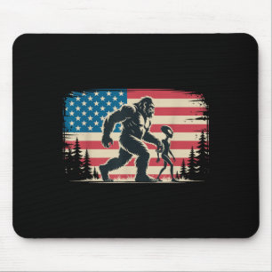 Cooler Bigfoot-Alien Amerikanische Flagge Patrioti Mousepad