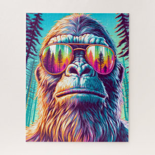 Cooler Bigfoot in Angesagter Sonnenbrille Puzzle