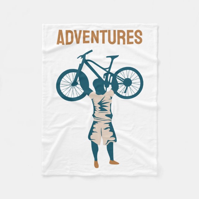 Cooler Biker - Abenteuer Fleecedecke (Vorderseite)