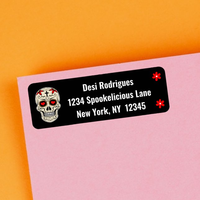 Cooler Black Muertos Zuckerhut mit Blume (Von Creator hochgeladen)