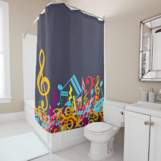 Cooler Blaue reflektierender Teich gemischte musik Duschvorhang