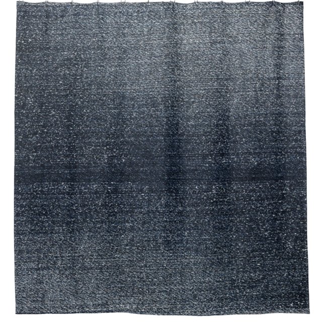 Cooler Blauer Denim Rustikal-Look Duschvorhang (Vorderseite)