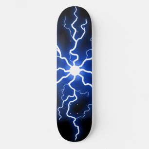 Cooler Blauer Strom Skateboard