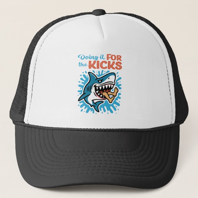 Cooler Blauhai für Kicks Truckerkappe (Vorderseite)