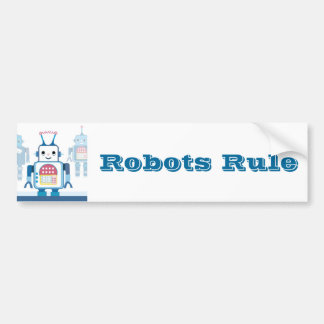 Cooler Blue Robot - Geschenke Autoaufkleber