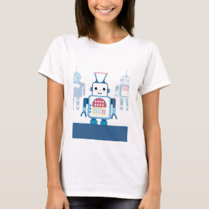 Cooler Blue Robot - Geschenke T-Shirt