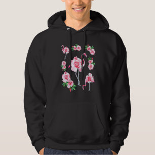 Cooler Blumensommer Pink Flamingo Novelty Graphic  Hoodie