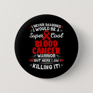 Cooler Blutkrebs-Krieger Blutkrebs Bewusstsein Button