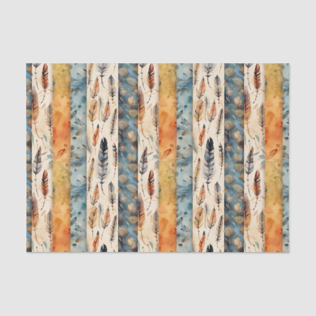 Cooler Boho-Western-Fliesenmuster-Dekodierung Seidenpapier (Vorderseite)
