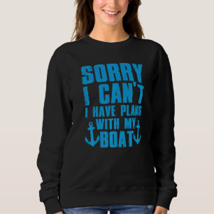 Cooler Bootschkapitän für Männer Frauen Pontonboot Sweatshirt